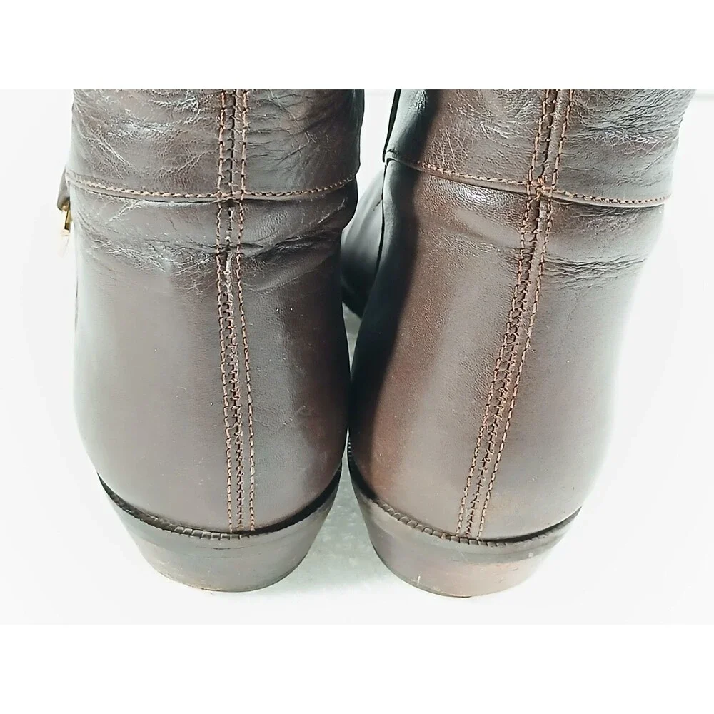 Nine West Brown Leather Riding Boots Women’s Size 8M